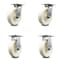 Service Caster 8 Inch Nylon Caster Set with Roller Bearings 2 Swivel 2 Rigid SCC-35S820-NYR-2-R-2 - alternate 1